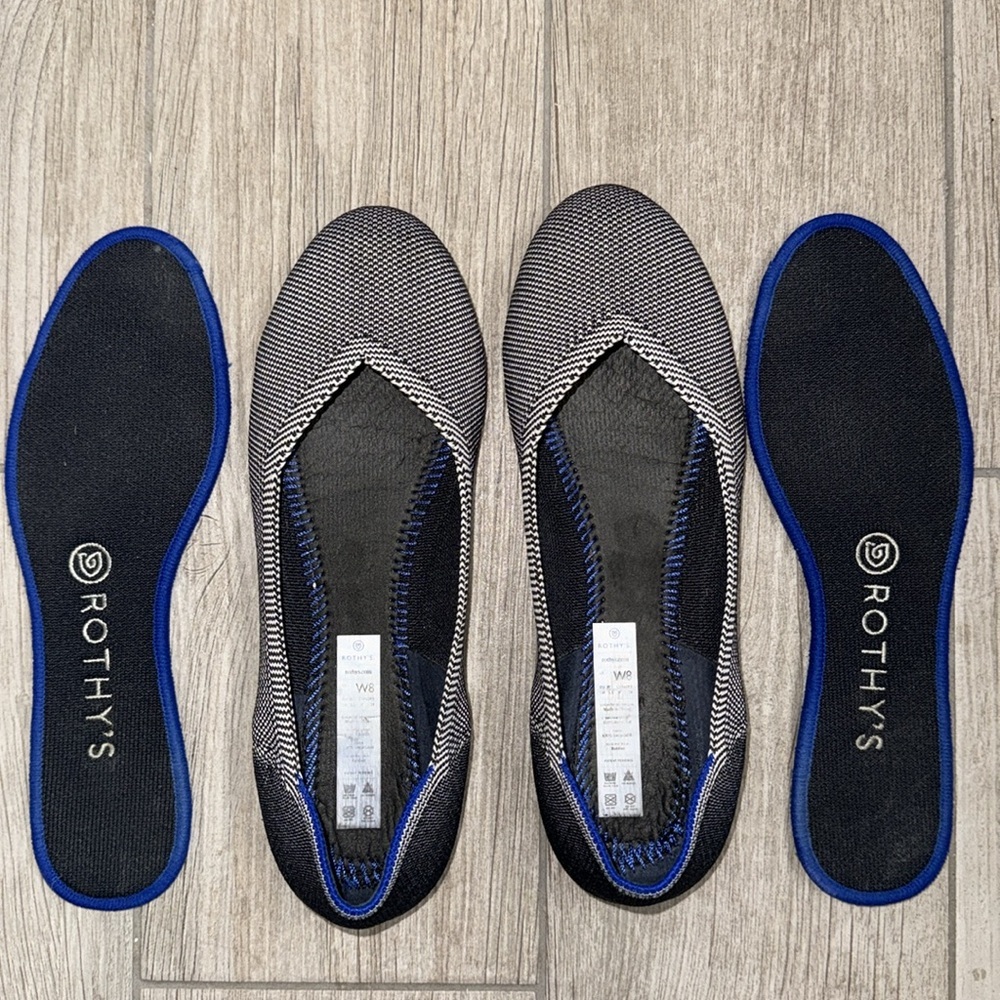 Rothy’s Navy Birdseye Round Toe Size 8 - Picture 7 of 15